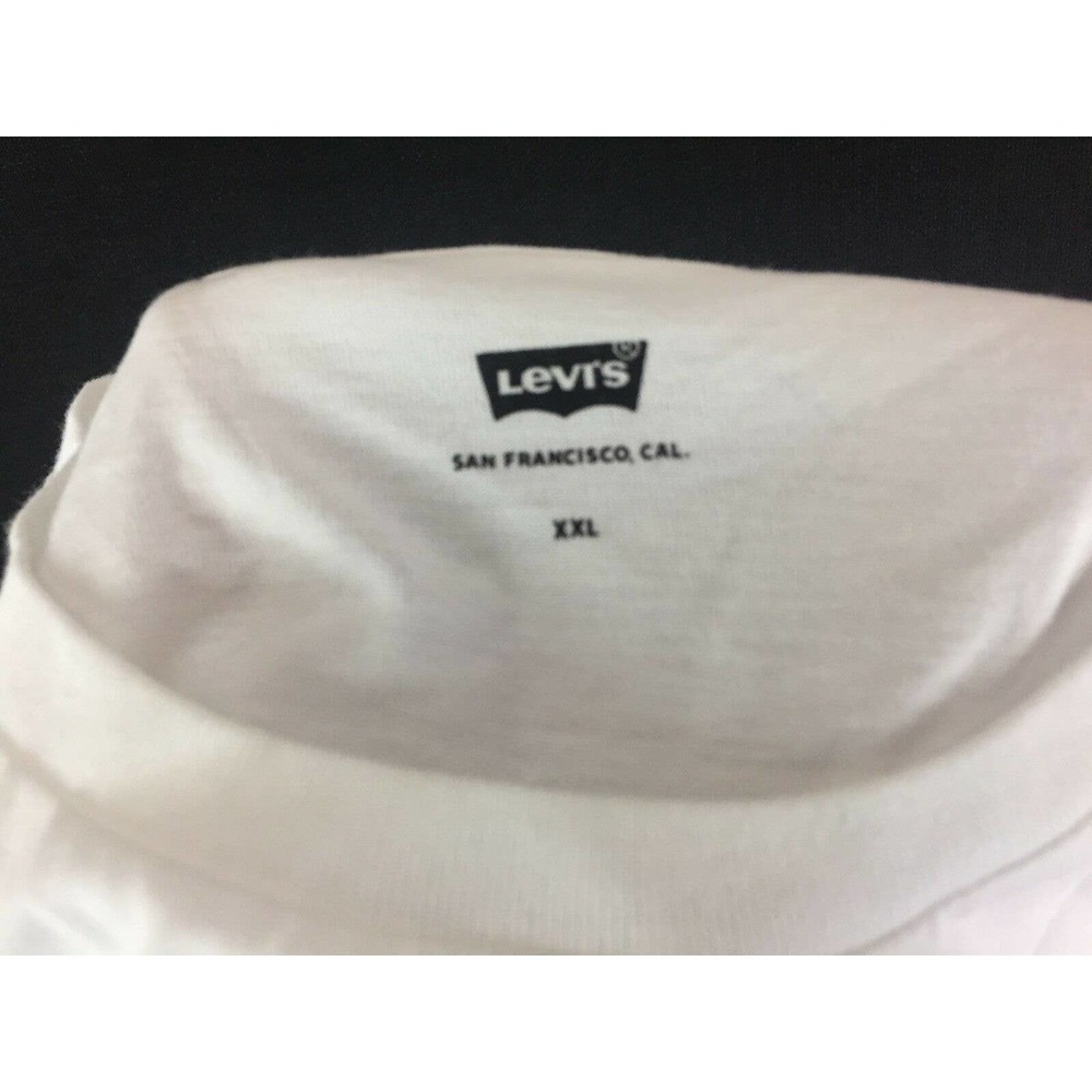 Mens white cotton brick wall short sleeve T Shirt by Levi's Size 2XL New Tags - Picture 6 of 7